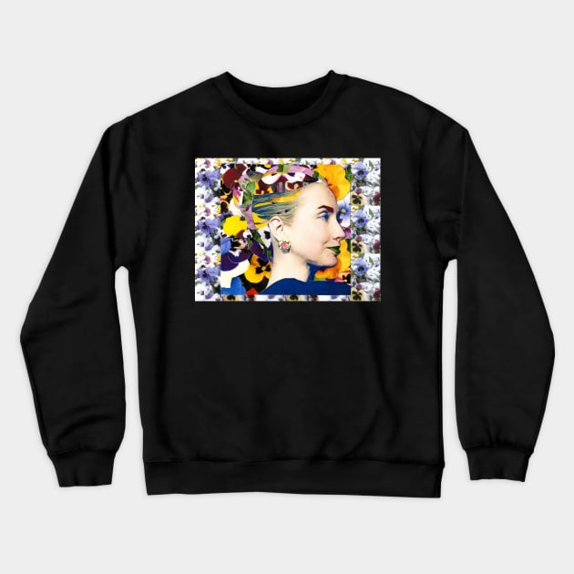 Hillary Clinton Floral Crewneck Sweatshirt by austyndelugoart